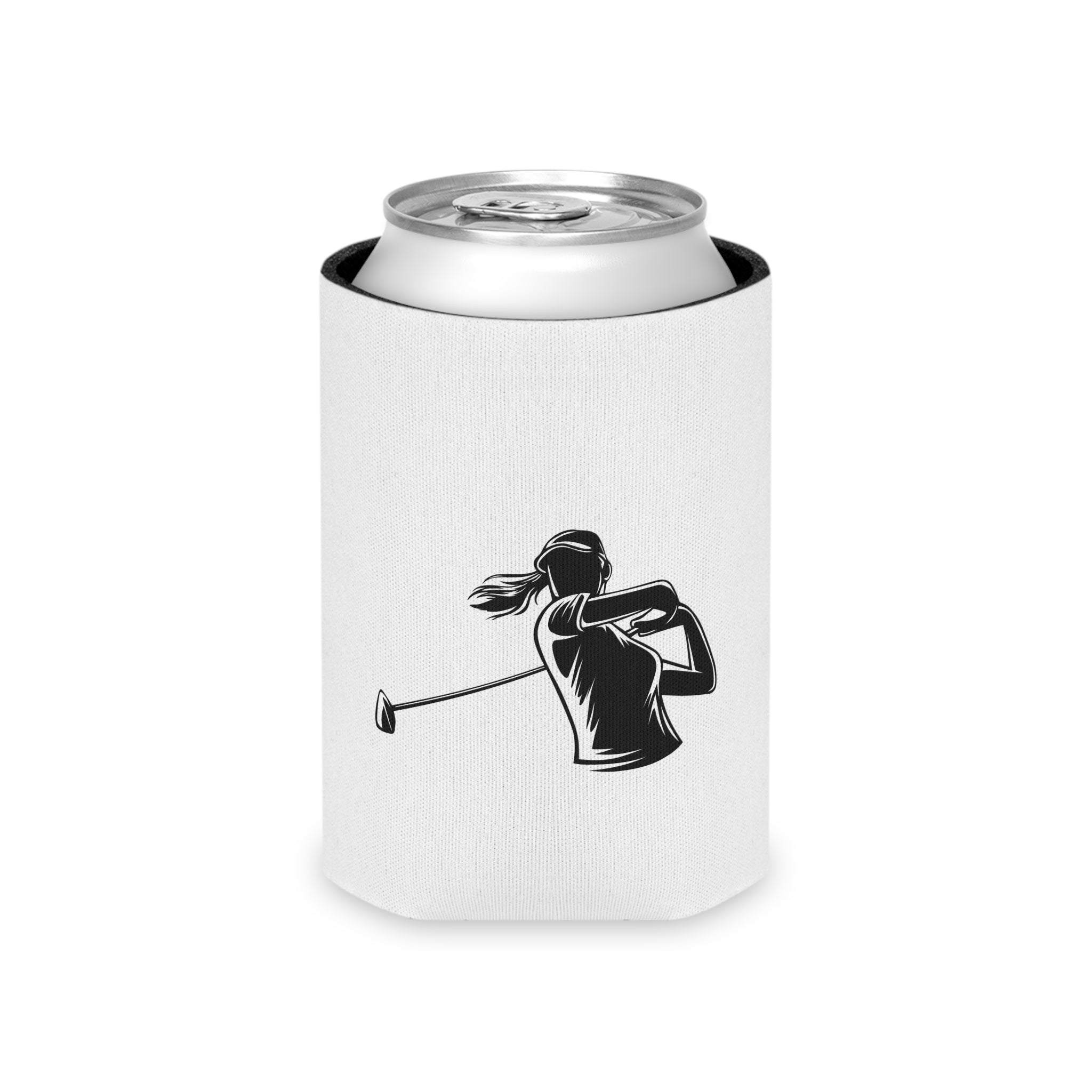 Can Cooler – Swing Green Soc. Golf Can Cooler (White)