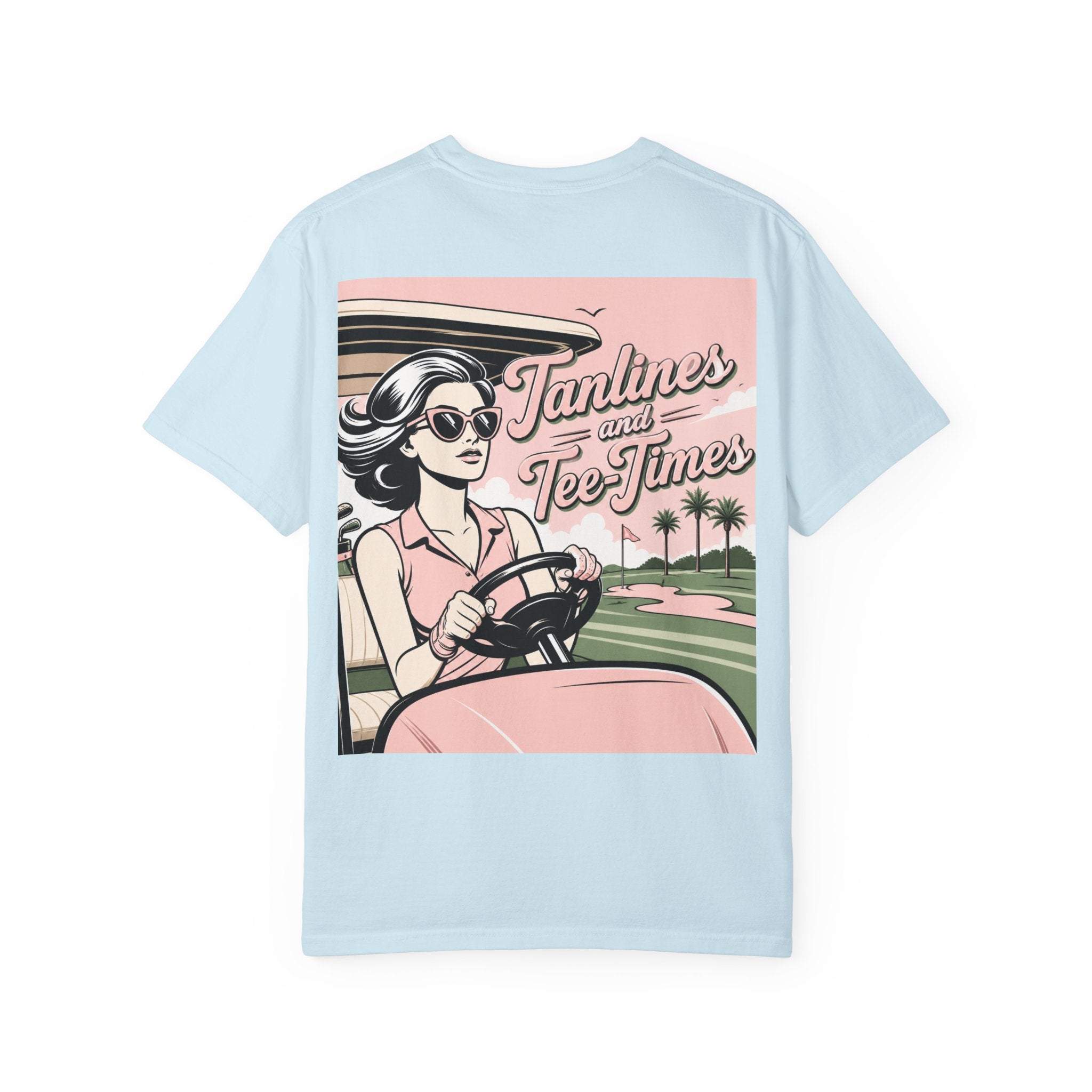 Tanlines and Tee Times T-Shirt — Vintage Golf Cart Graphic Tee