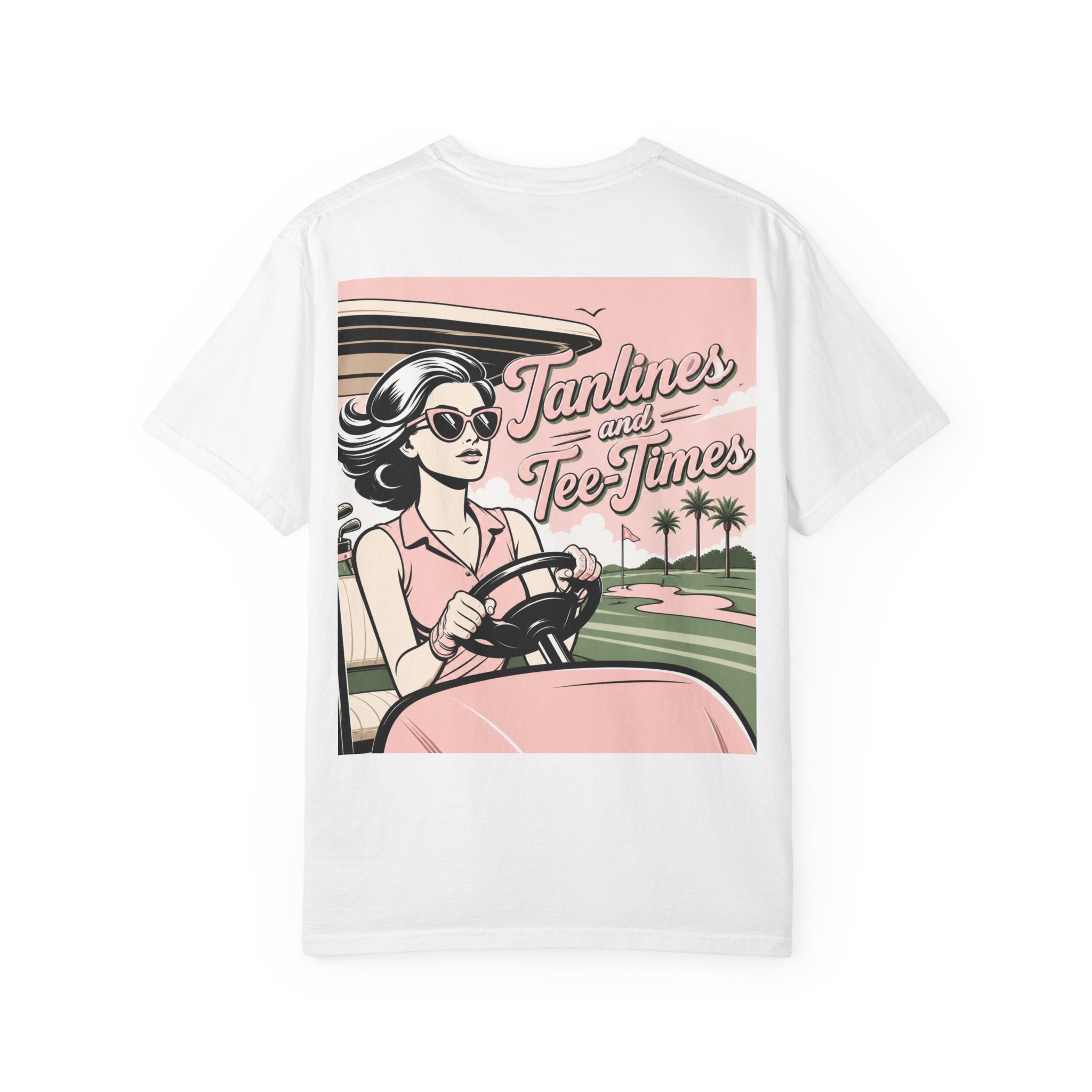Tanlines and Tee Times T-Shirt — Vintage Golf Cart Graphic Tee