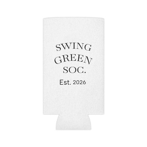 Can Cooler – Swing Green Soc. Golf Can Cooler (White)