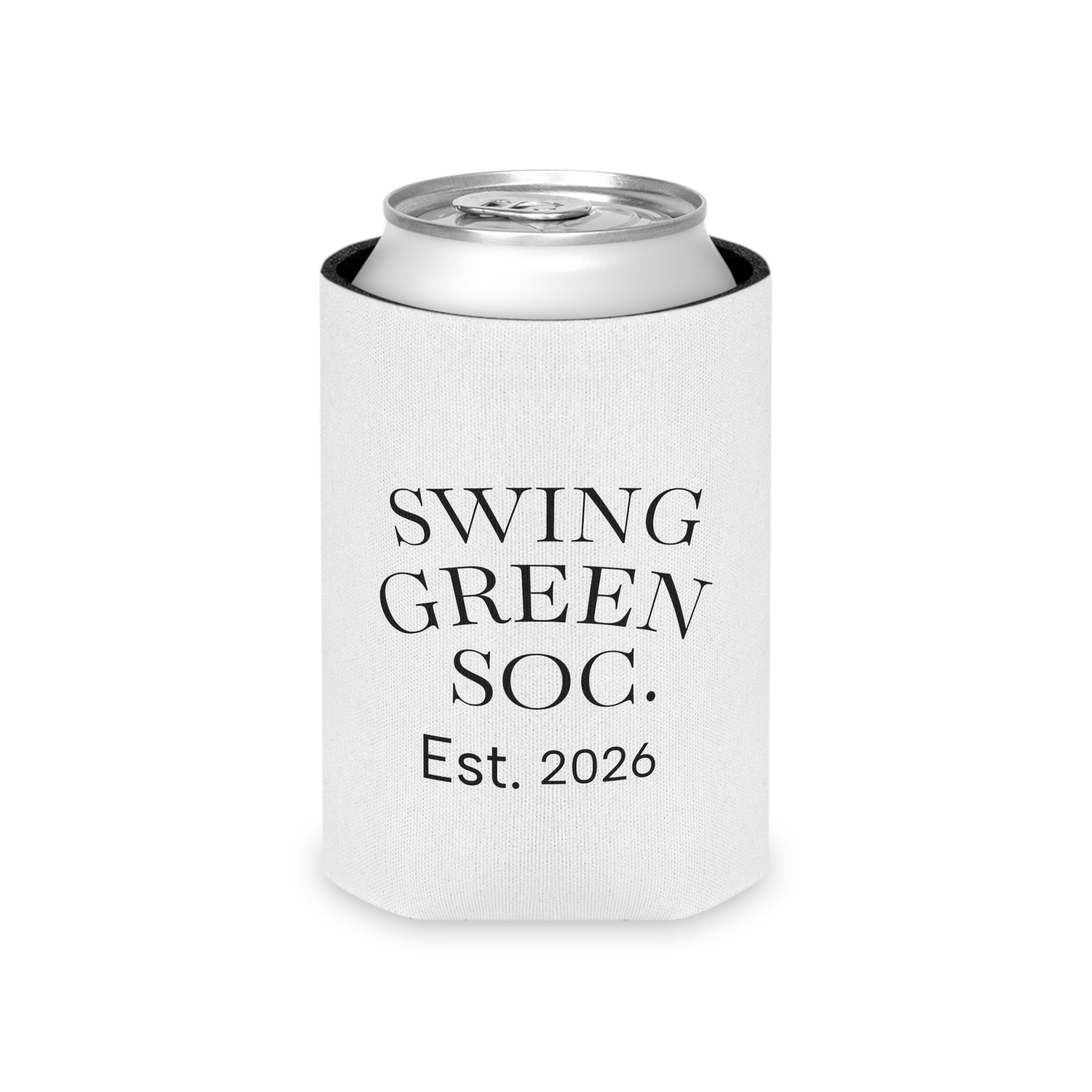 Can Cooler – Swing Green Soc. Golf Can Cooler (White)