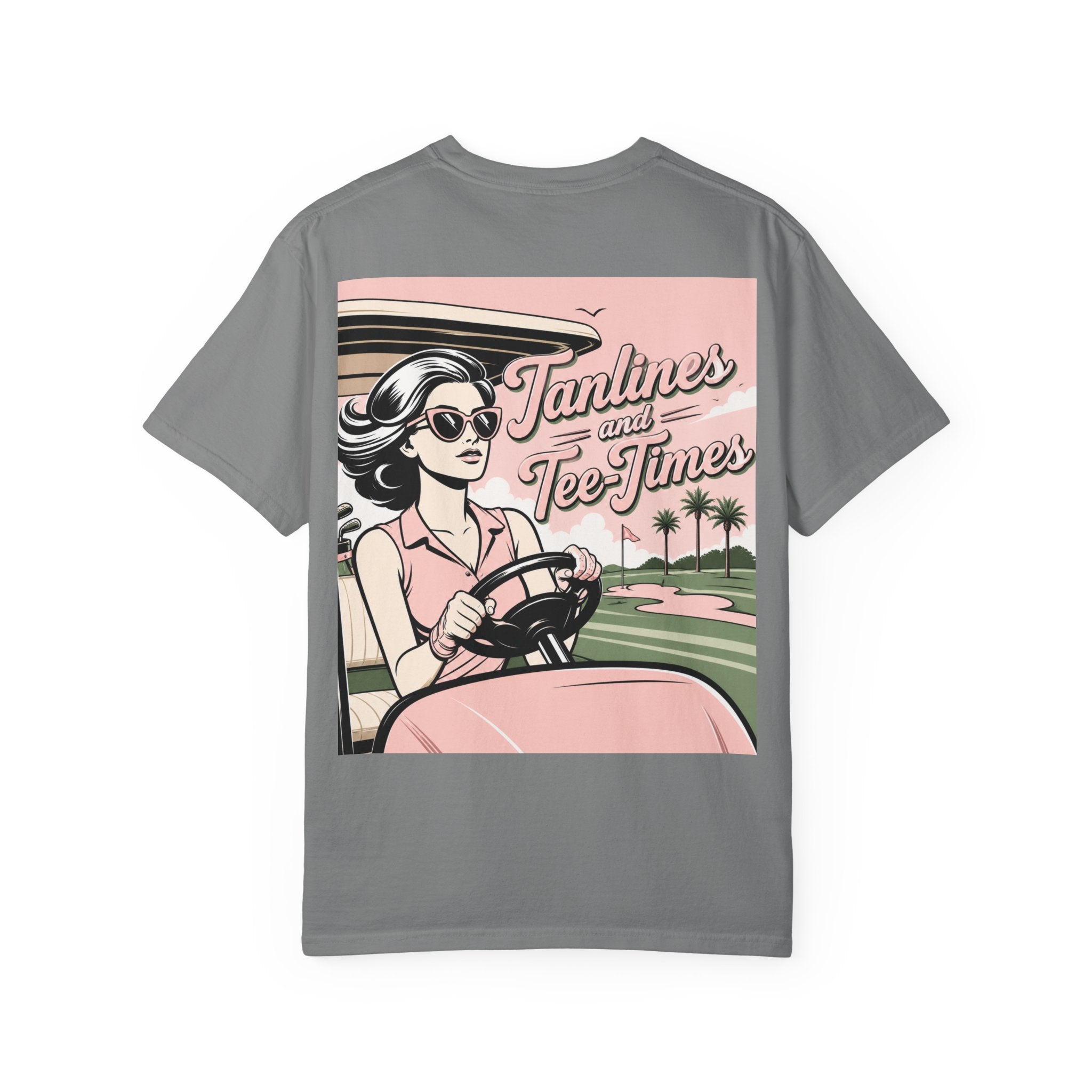 Tanlines and Tee Times T-Shirt — Vintage Golf Cart Graphic Tee