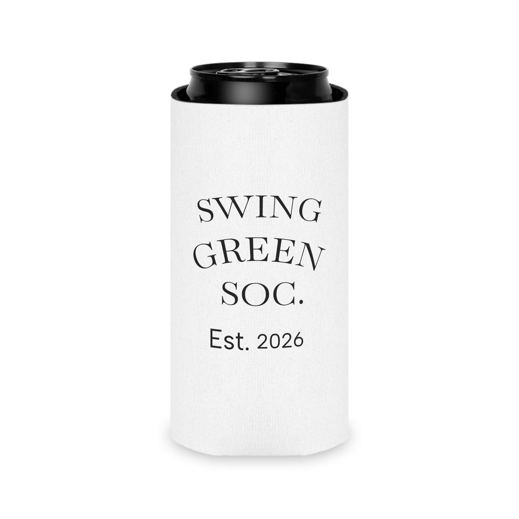 Can Cooler – Swing Green Soc. Golf Can Cooler (White)