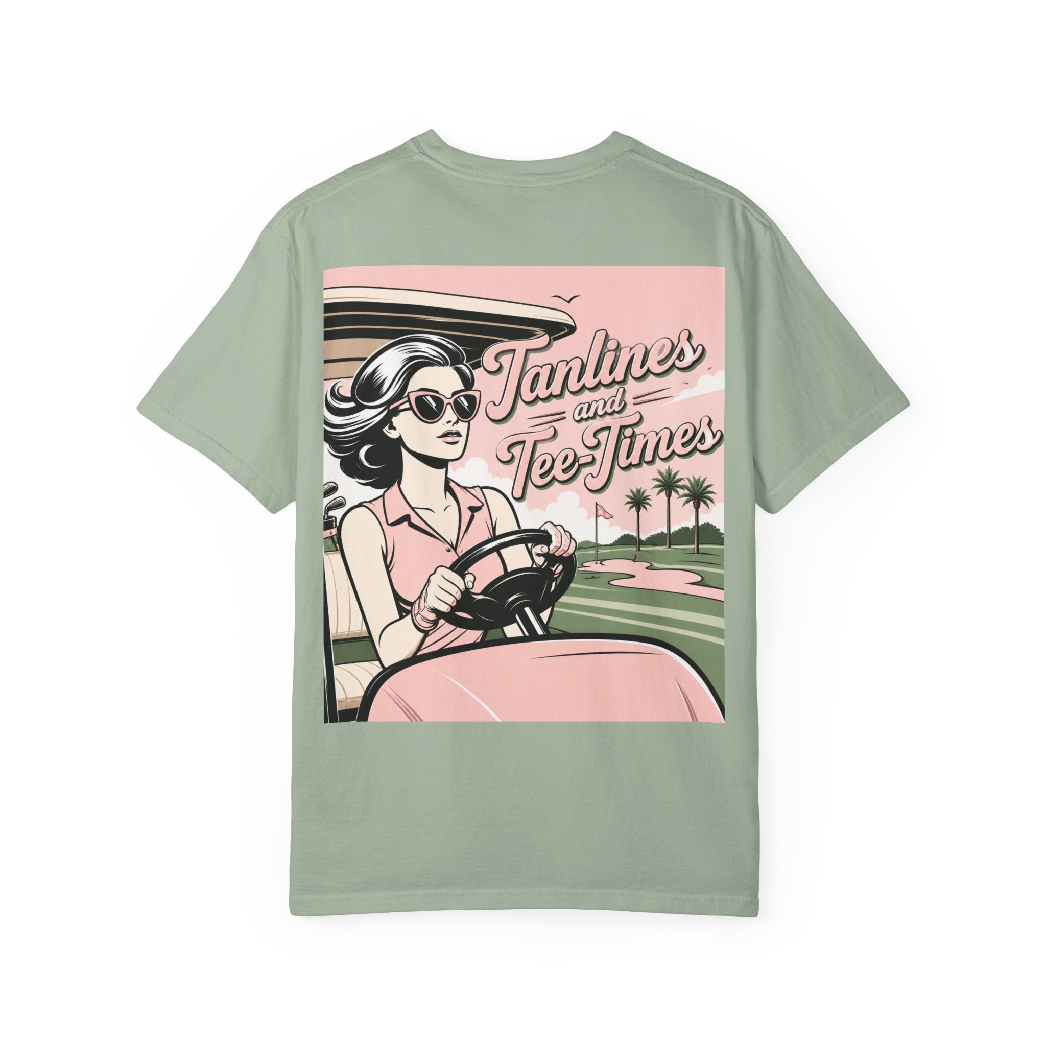 Tanlines and Tee Times T-Shirt — Vintage Golf Cart Graphic Tee
