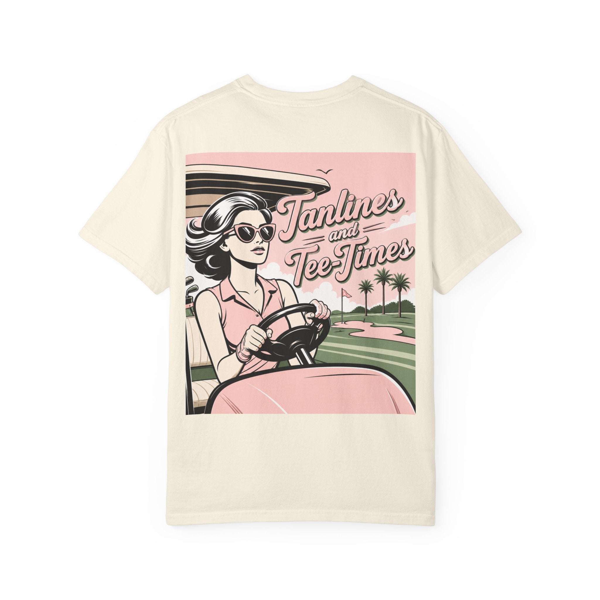 Tanlines and Tee Times T-Shirt — Vintage Golf Cart Graphic Tee