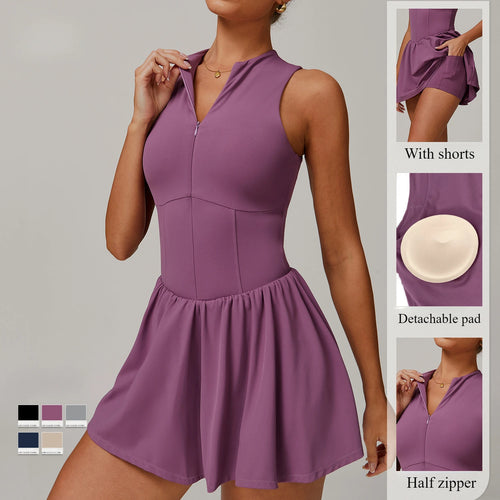 A Shape Golf Dress with Shorts Underneath