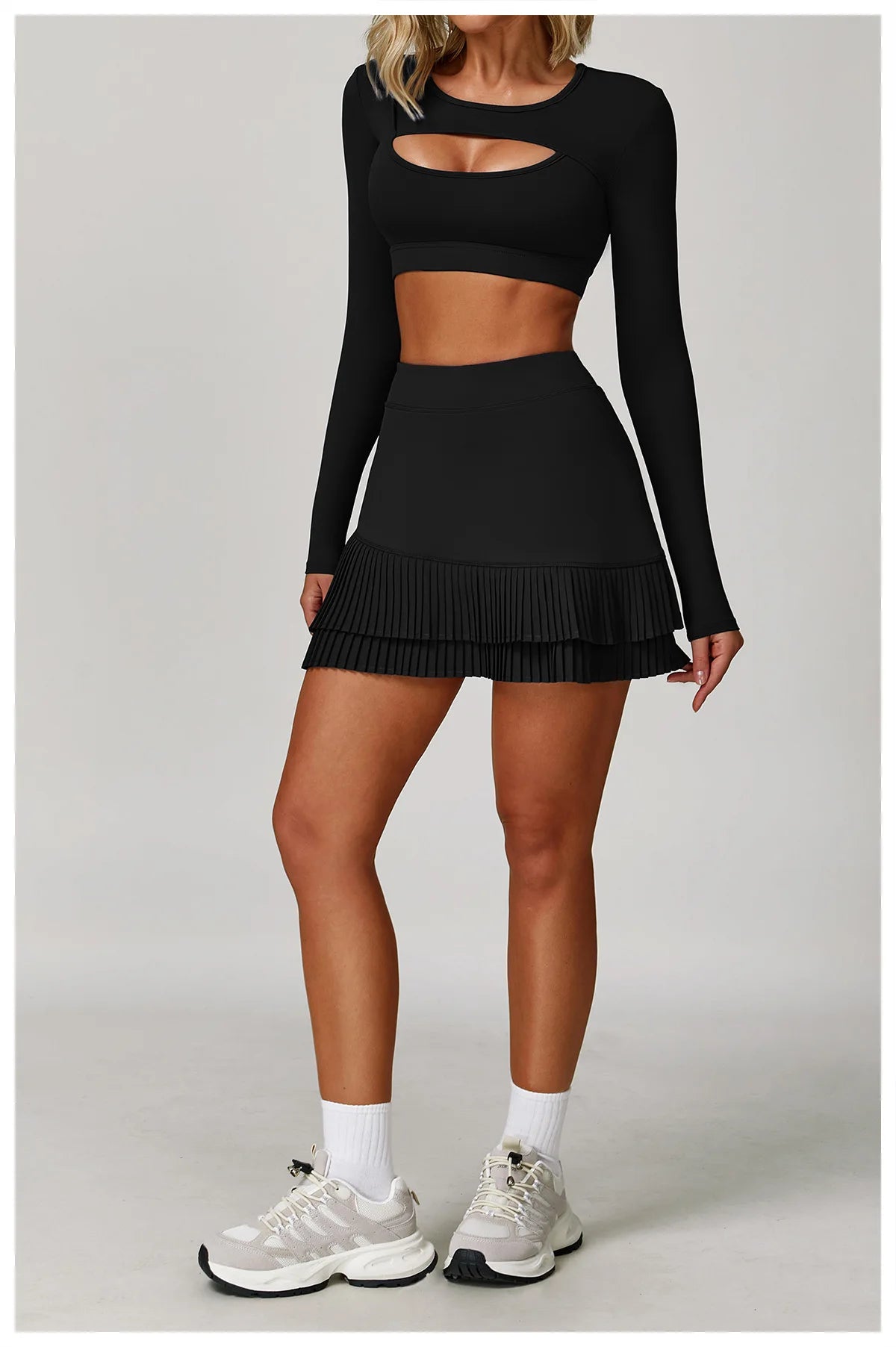 Pleated Tennis Skirt for Women with Pocket Shorts Women's High Waisted Wrapped Around Tummy Control Athletic Golf Yoga Skorts