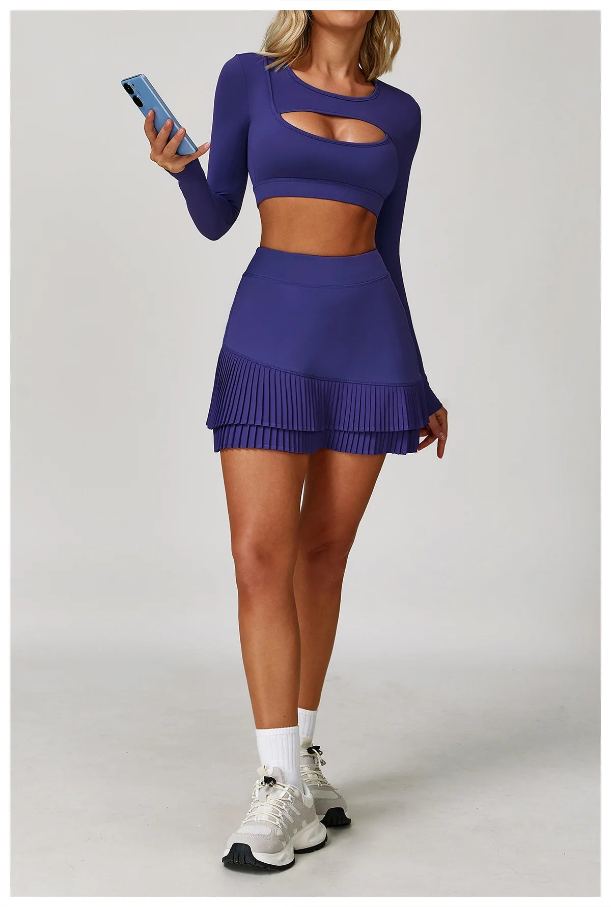 Pleated Tennis Skirt for Women with Pocket Shorts Women's High Waisted Wrapped Around Tummy Control Athletic Golf Yoga Skorts